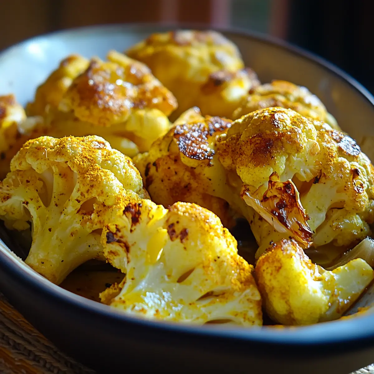 Roasted Cauliflower with Turmeric and Garlic