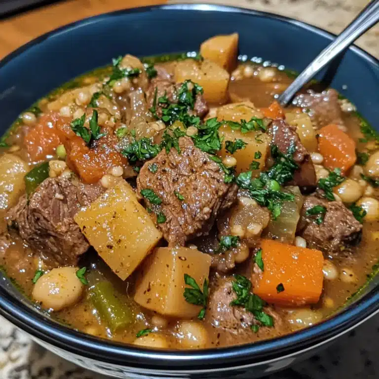 Herbed Beef and Barley Kettle Stew