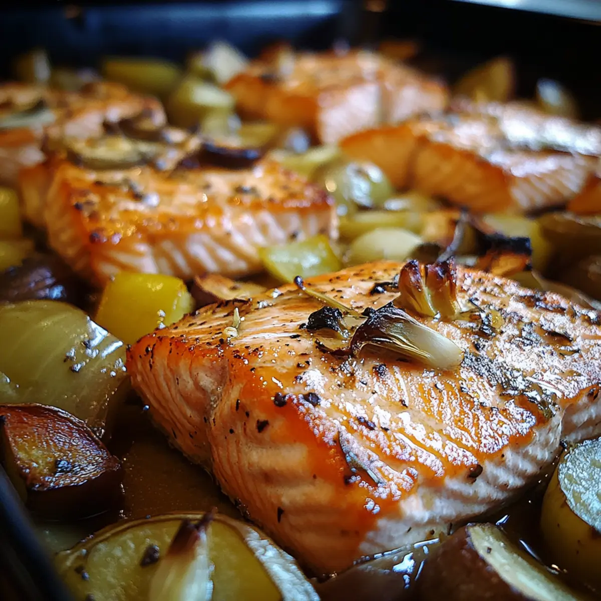 Oven-Baked Salmon with Vegetables