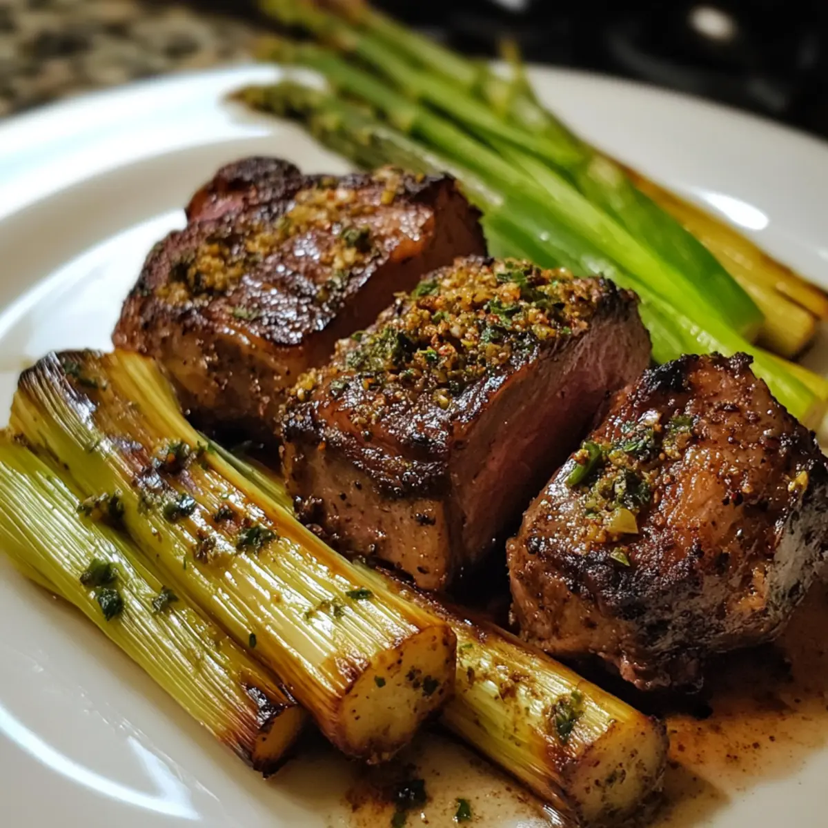 Cumin-Rubbed Lamb and Leeks