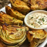 Grilled Artichoke Hearts with Garlic Dip