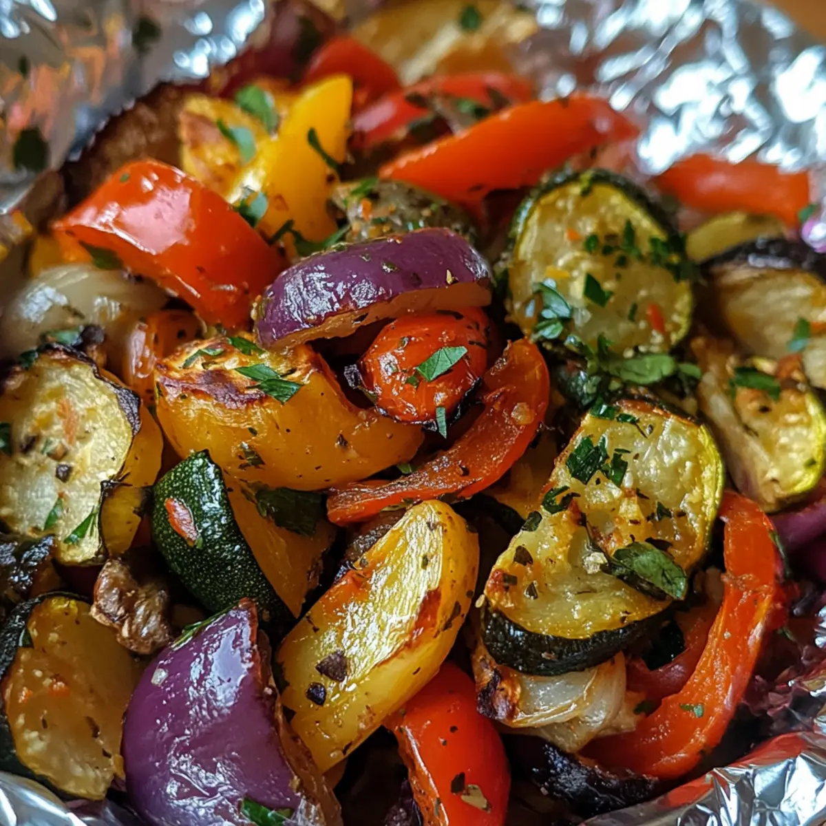 Mediterranean Vegetable Foil Packets