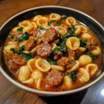Orecchiette and Spicy Beef Sausage (Poultry) Soup