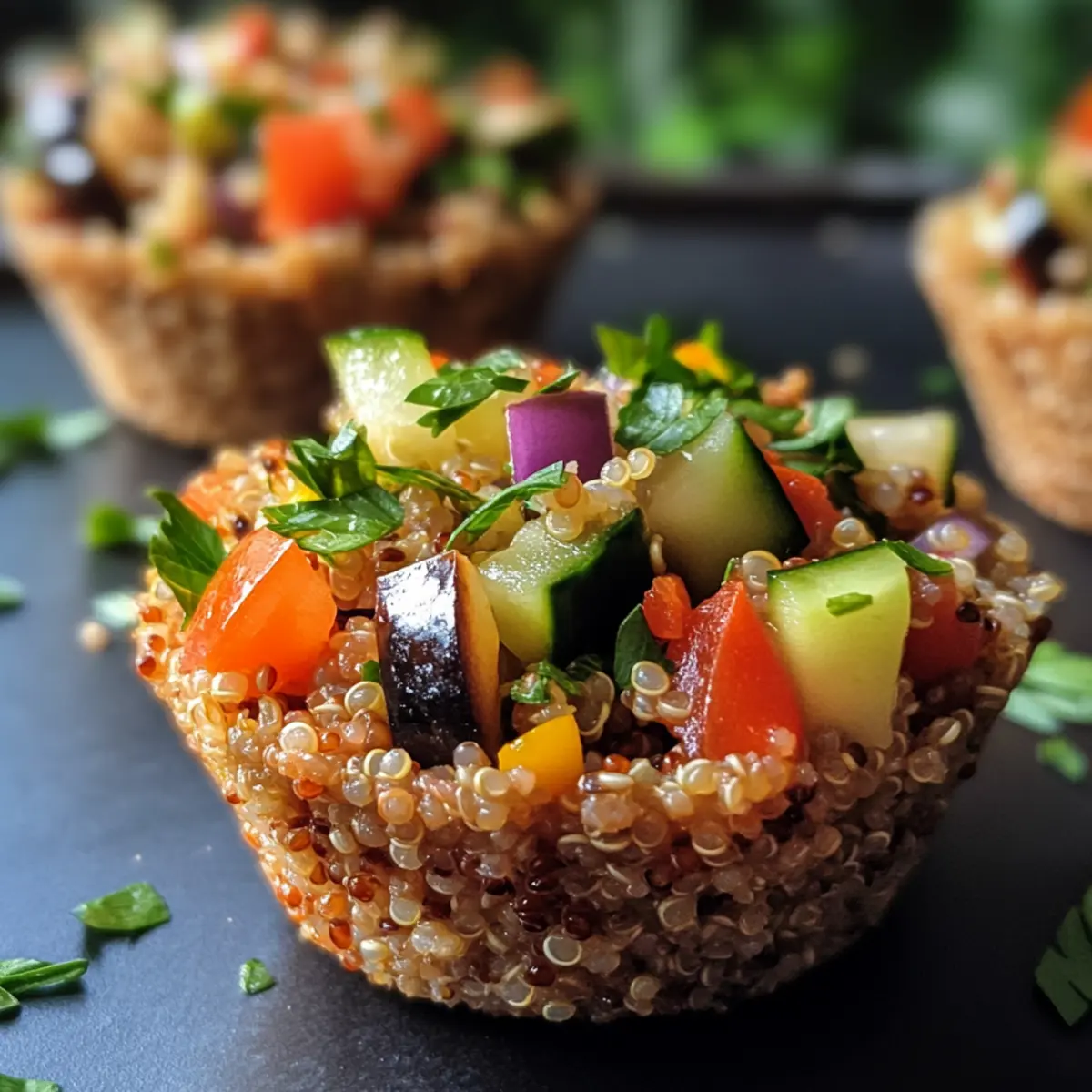 Mediterranean Quinoa Salad Cups