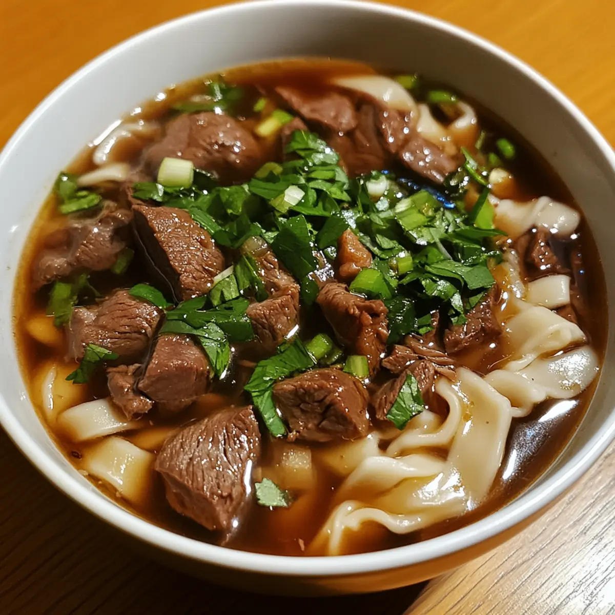 Garlic-Ginger Beef Noodle Soup