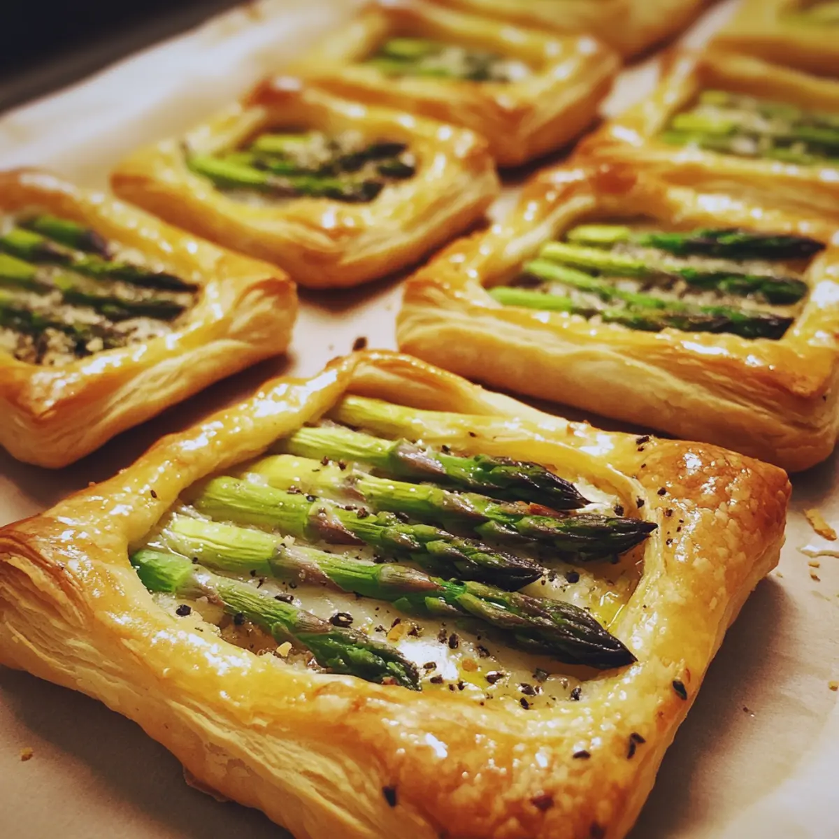 Puff Pastry Asparagus Tarts