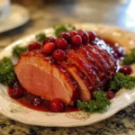 Glazed Ham with Cherry Sauce