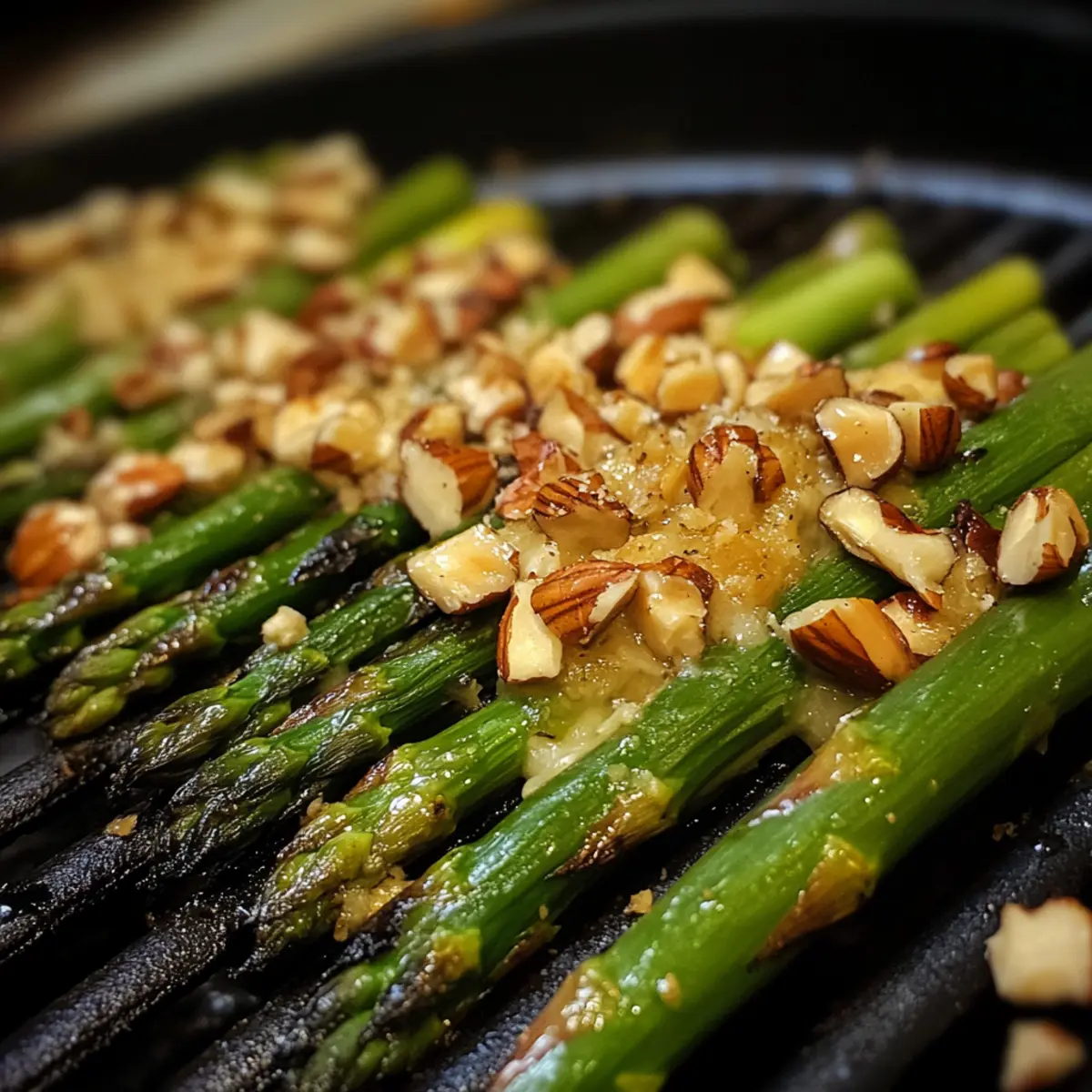 Grilled Asparagus with Toasted Hazelnuts
