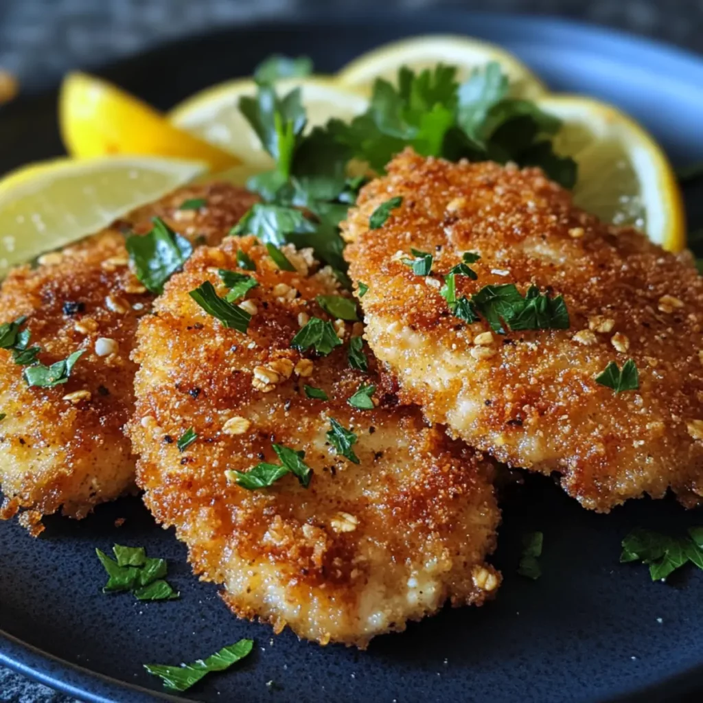 Oat-Crusted Chicken Schnitzel (Small Bites)