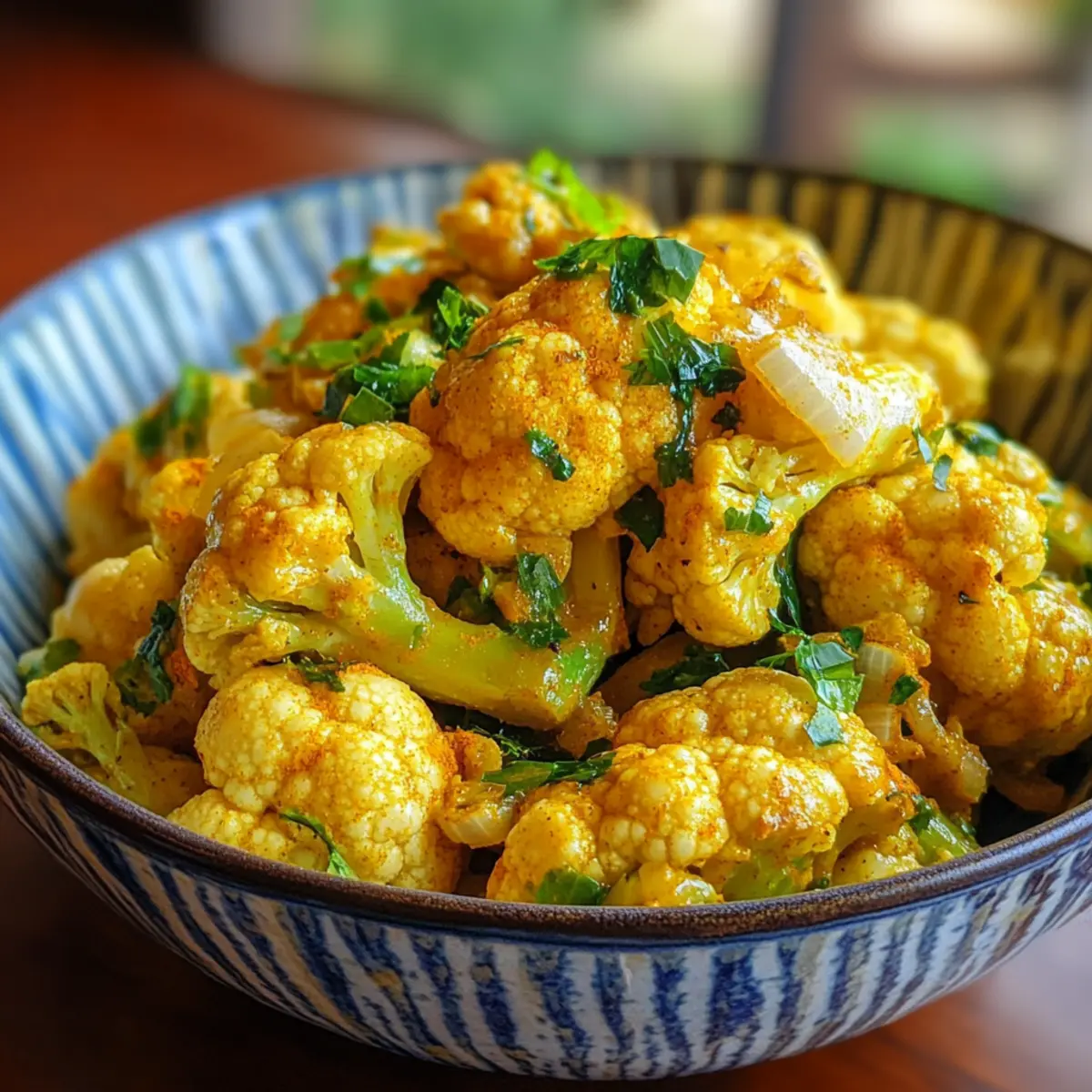 Turmeric Garlic Cauliflower