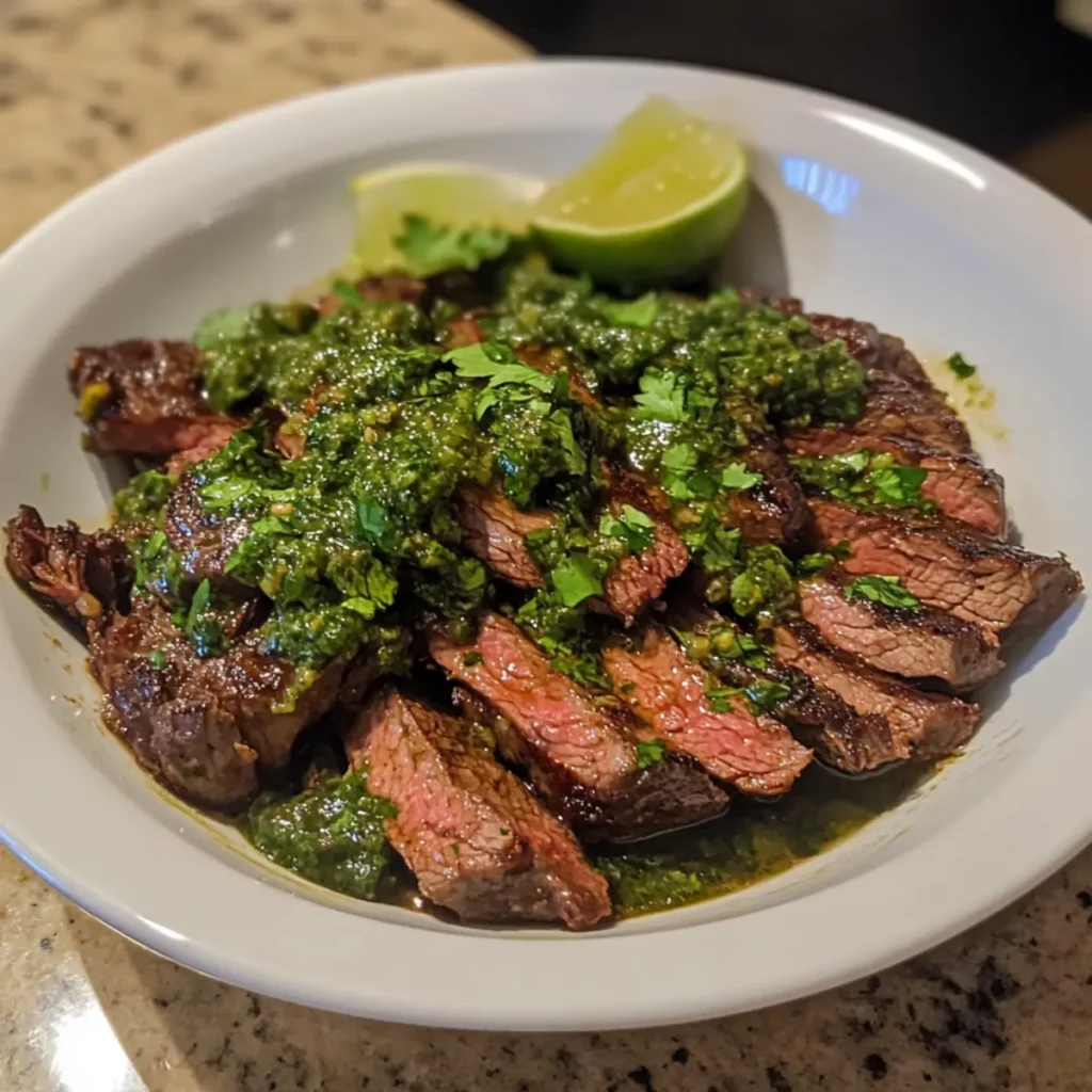 Beef Skirt Steak with Salsa Verde recipe