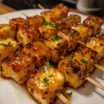 Honey Chili Glazed Halloumi Party Bites