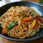 Sweet Soy Sesame Noodles with Vegetables