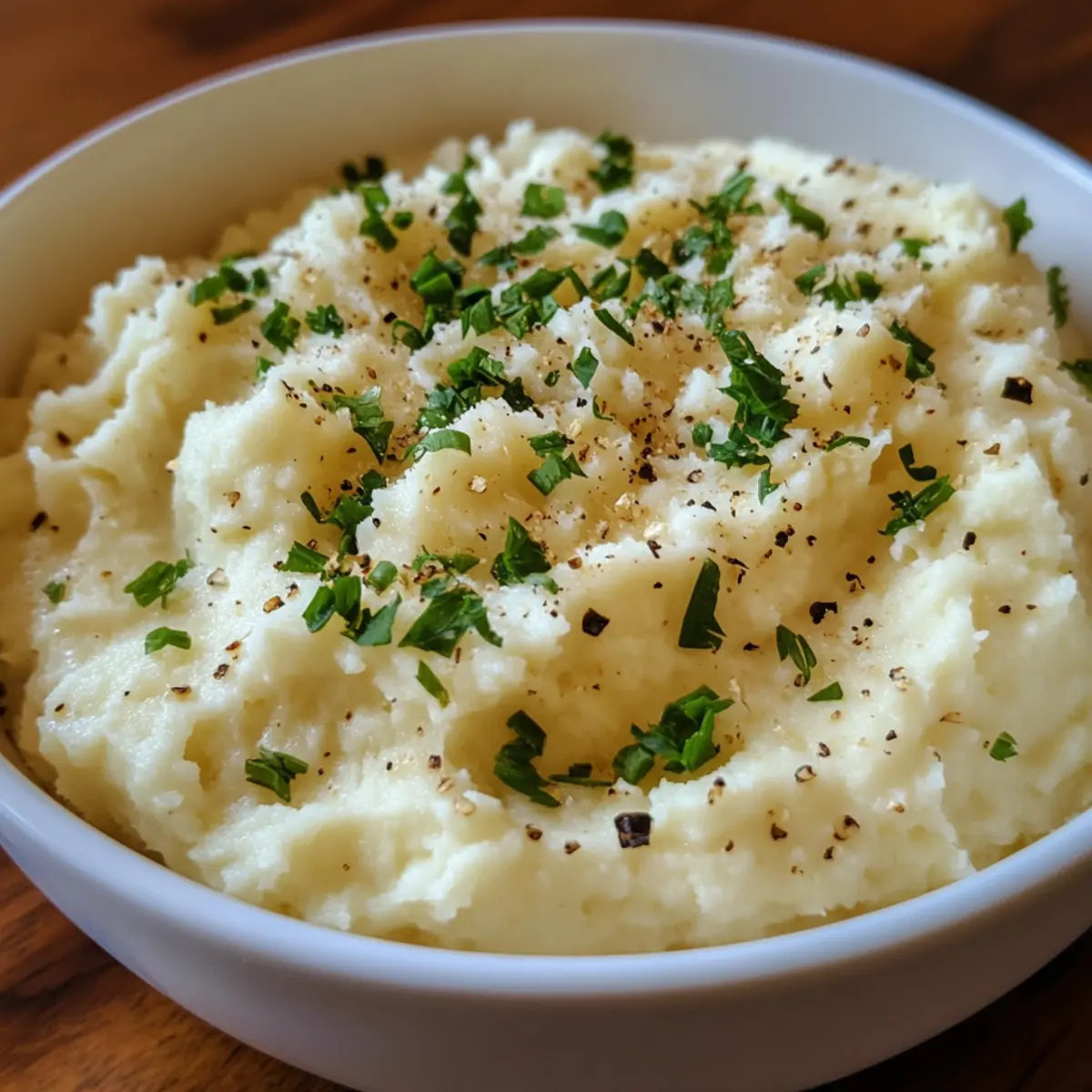 Creamy Garlic Cauliflower Mash (Low Carb)